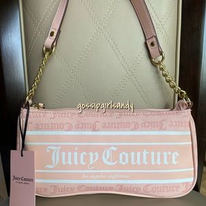 Juicy Couture Pink Macaroon Fashionista Logo Shoulder Bag